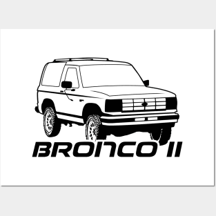 1989-1990 Ford Bronco II Black, with tires Posters and Art